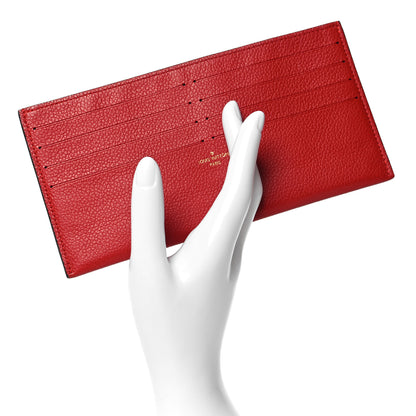 Louis Vuitton Calfskin Felicie Card Holder Insert Cherry 2 of 7