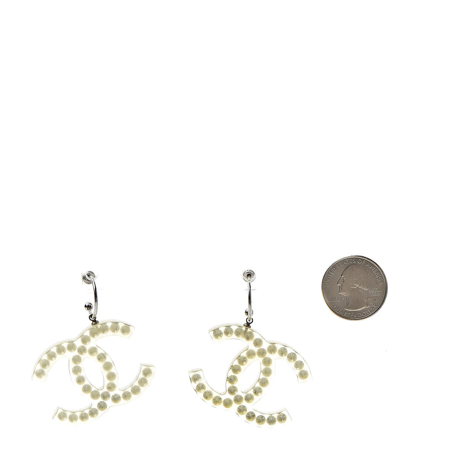 Resin CC Drop Earrings Transparent