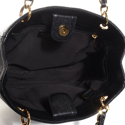 Chanel Caviar Petit Shopping Tote PST Black 5 of 7