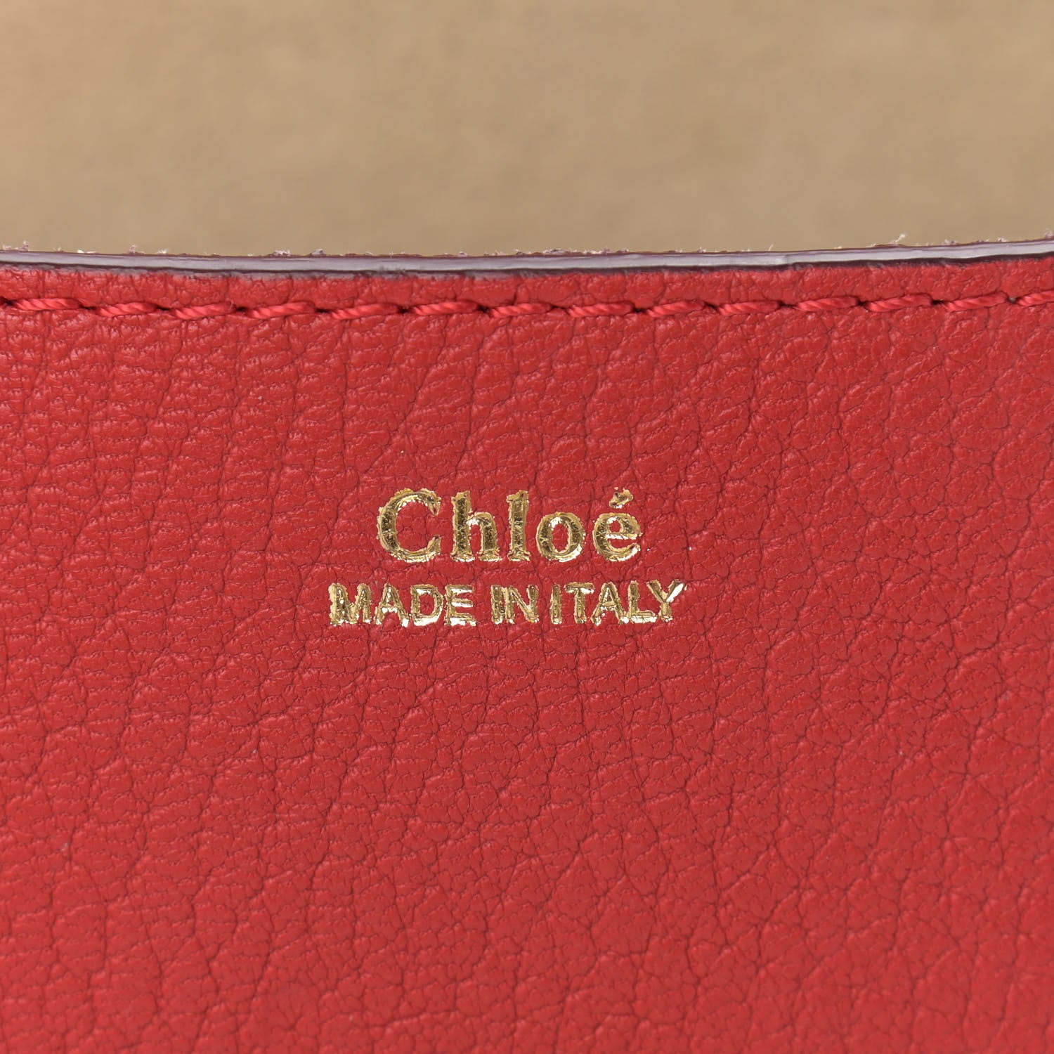Chloe Grained Lambskin Drew Shoulder Bag Plaid Red 6 of 10