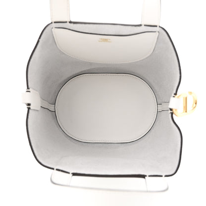 Hermes Taurillon Clemence Swift In-The-Loop 18 Bag New White 5 of 11