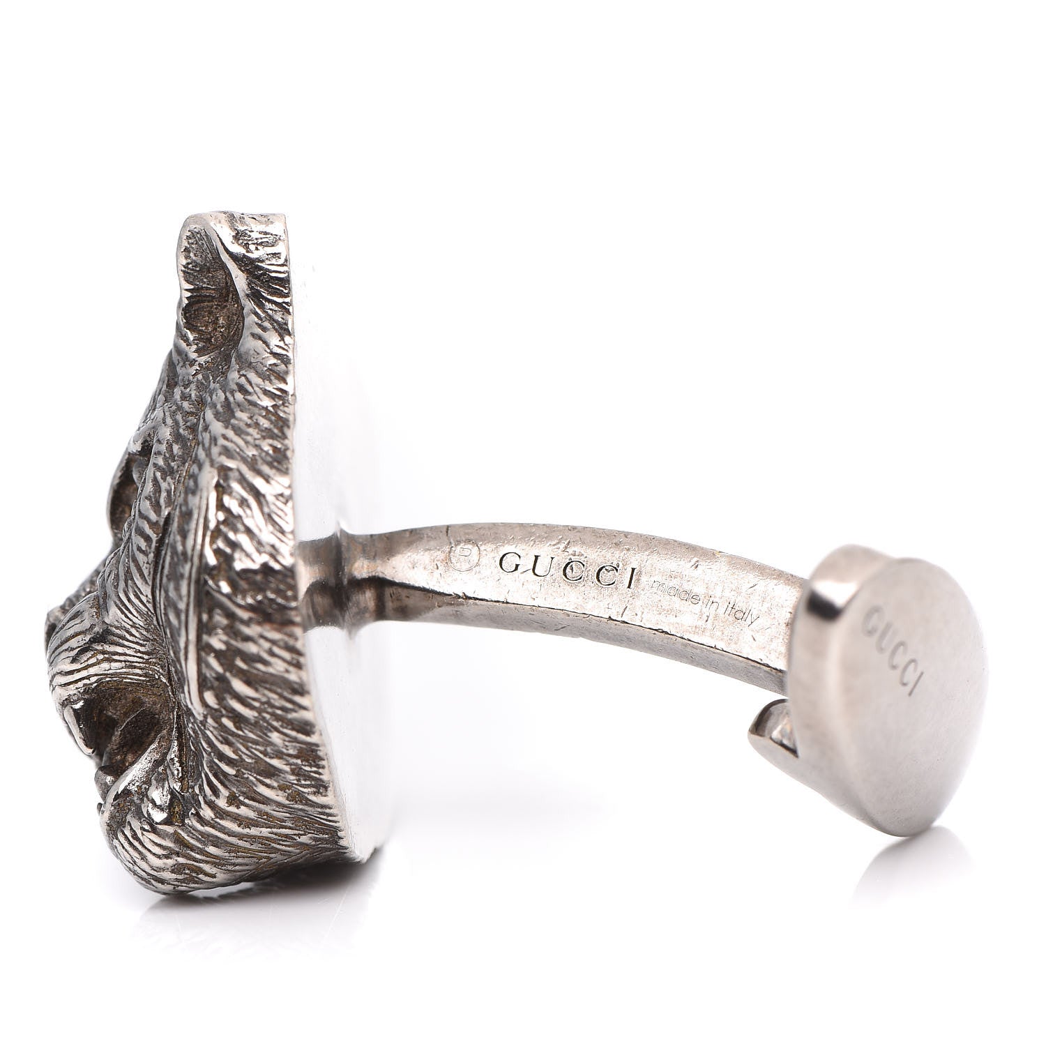 Gucci Sterling Silver Feline Head Cufflinks 3 of 3