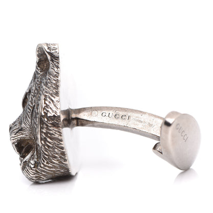 Gucci Sterling Silver Feline Head Cufflinks 3 of 3