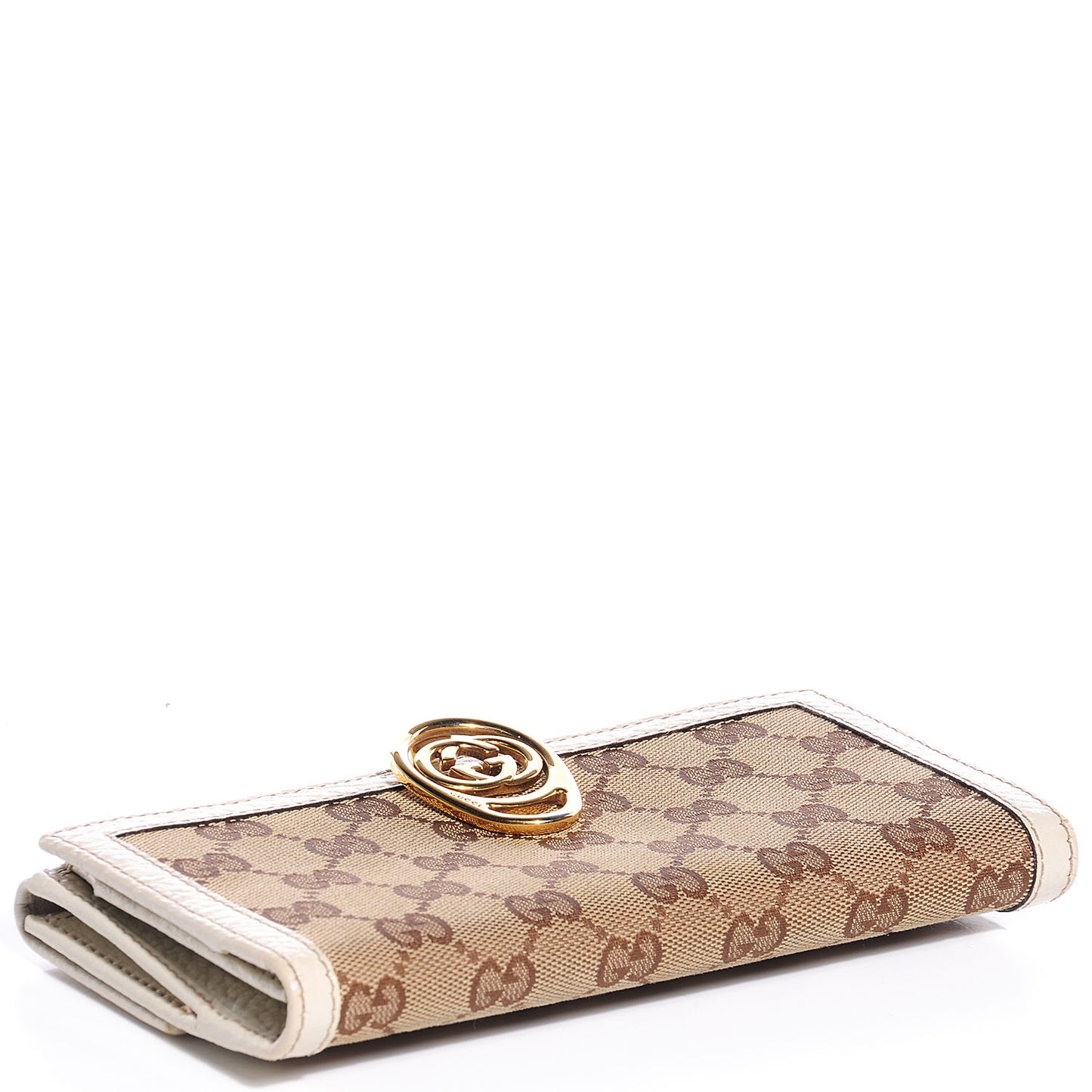 Monogram Interlocking GG Continental Wallet Off White