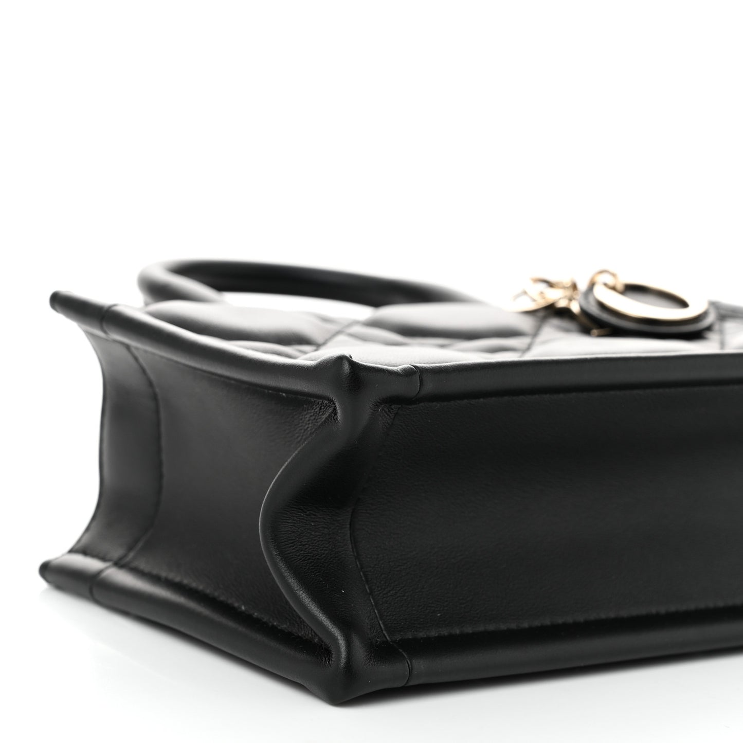 Calfskin Macrocannage Mini Book Tote Black