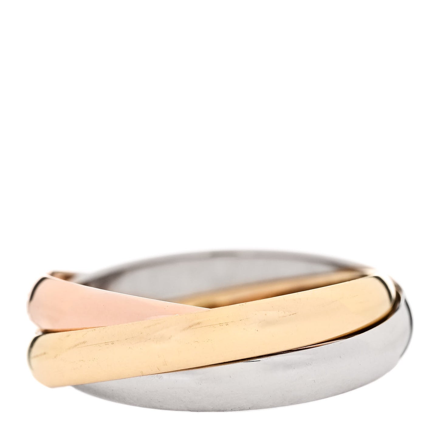 18K Pink Yellow White Gold Small Trinity Ring 50 5.25