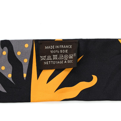 Hermes Silk Astrologie a Pois Twilly Ebene Curry Gris 2 of 4