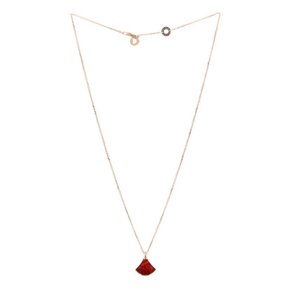 Bulgari 18K Rose Gold Diamond Carnelian Divas' Dream Pendant Necklace 3 of 7