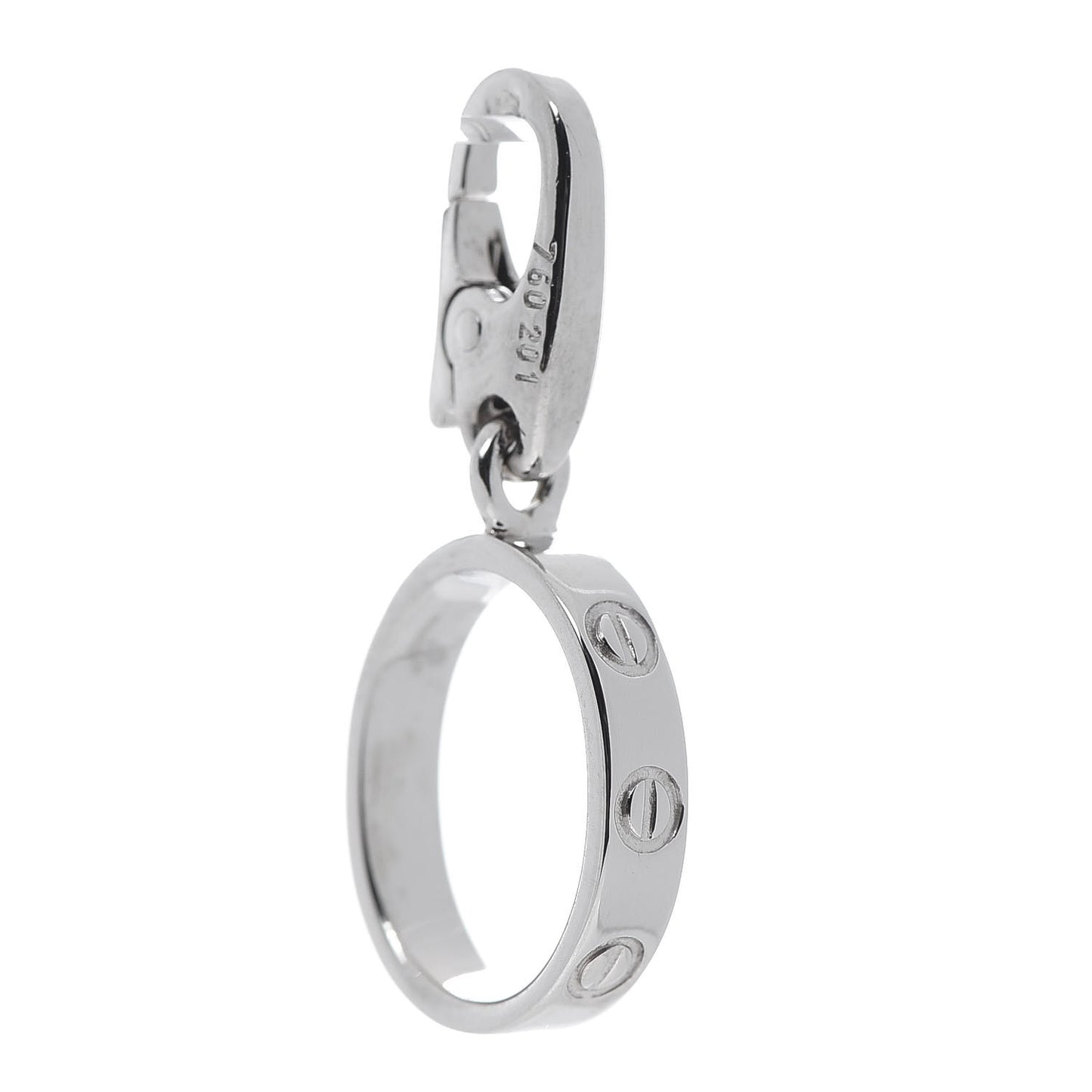18K White Gold LOVE Ring Charm
