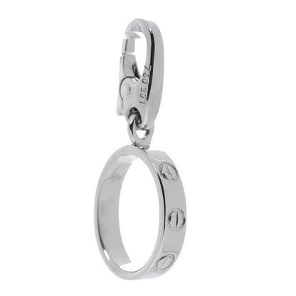 Cartier 18K White Gold LOVE Ring Charm 5 of 5