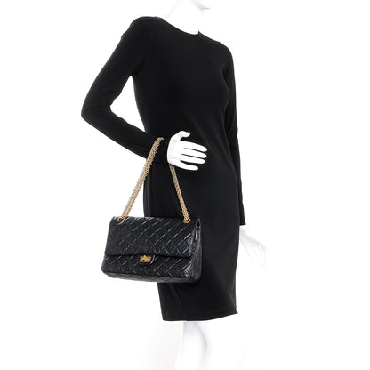 Chanel Aged Calfskin Quilted 2.55 Reissue 226 Flap Black 3 of 9