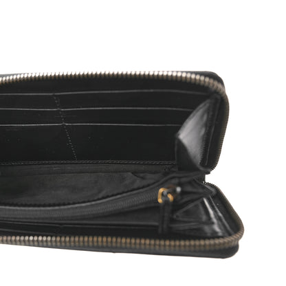 Gucci Calfskin Matelasse GG Marmont Zip Around Wallet Black 5 of 9