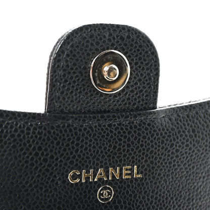 Chanel Caviar Quilted Flap Card Holder On Chain Black 6 of 12