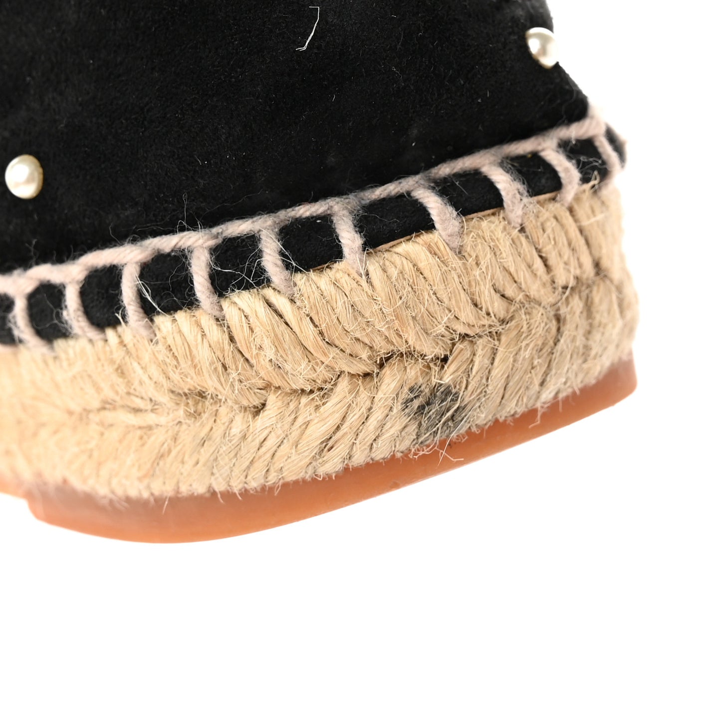 Suede Pearl CC Espadrilles 40 Black
