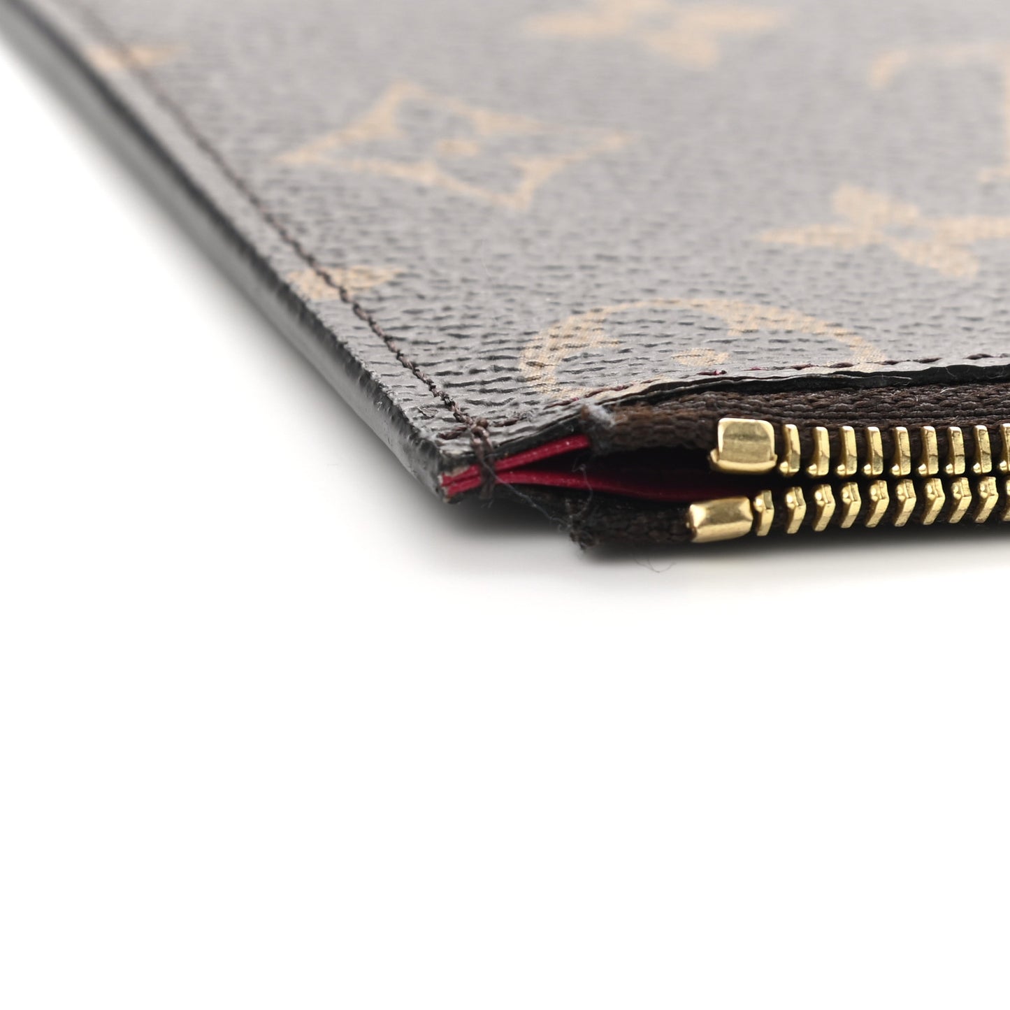 Monogram Felicie Chain Wallet Zippered Insert Fuchsia