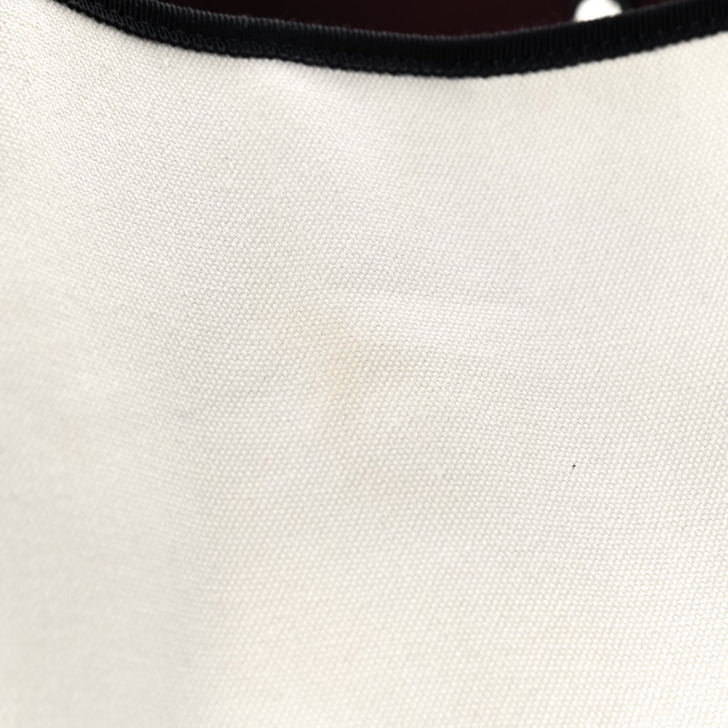 Canvas Calfskin Large Let's Demonstrate Tote White Black