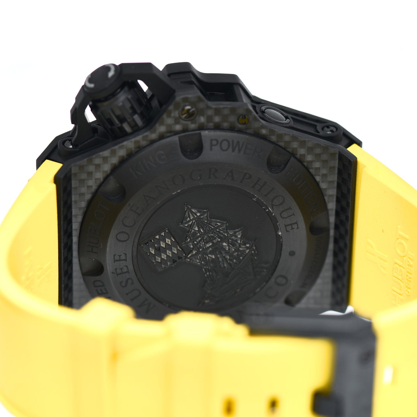 Carbon Rubber 48mm Big Bang King Power Oceanographic 1000 Automatic Watch Yellow 732.QX.1140.RX