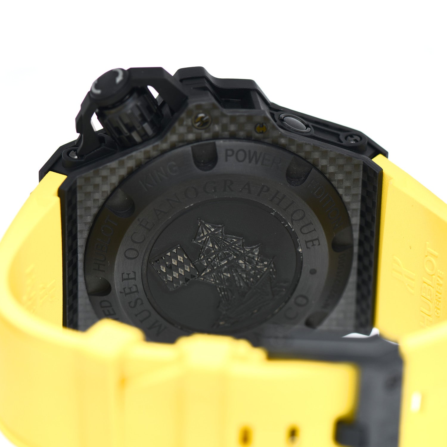 Hublot Carbon Rubber 48mm Big Bang King Power Oceanographic 1000 Automatic Watch Yellow 732.QX.1140.RX 4 of 4