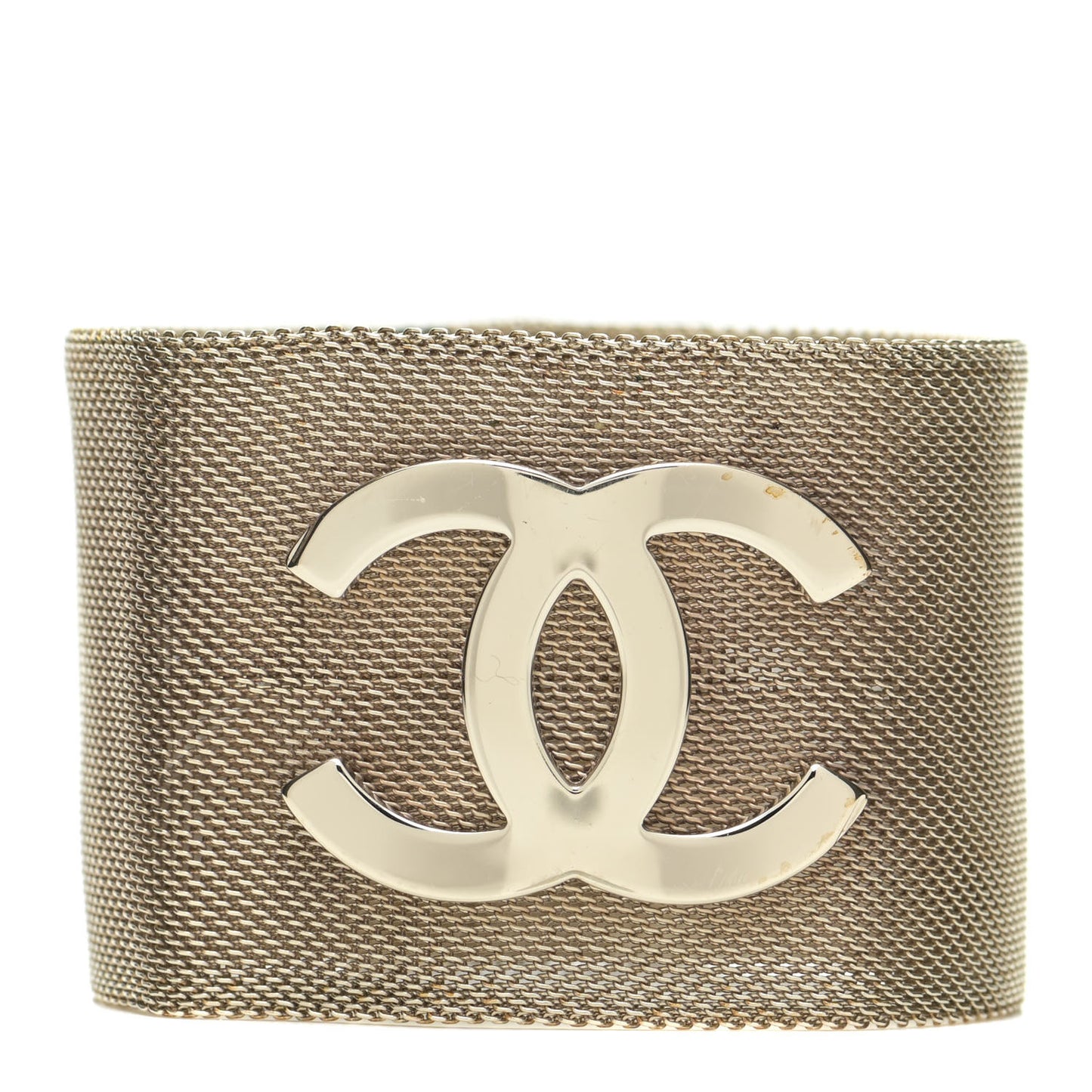 Metal Mesh CC Bracelet Light Gold