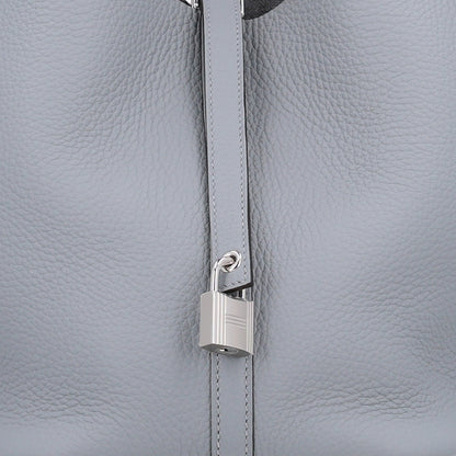 Hermes Taurillon Clemence Picotin Lock 22 MM Bleu Glacier 8 of 10