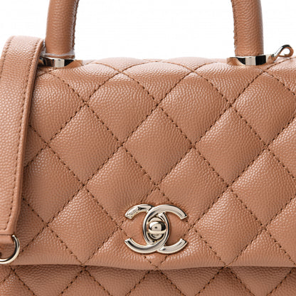 Chanel Caviar Quilted Extra Mini Coco Handle Flap Brown 10 of 11