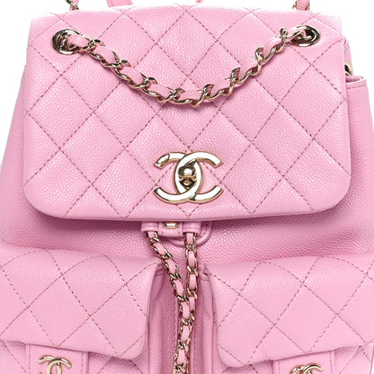 Chanel Calfskin Quilted Medium Duma Pockets Drawstring Backpack Pink 8 of 10