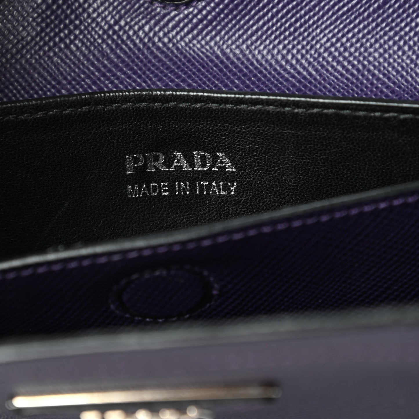 Saffiano Cuir Medium Double Handle Tote Viola