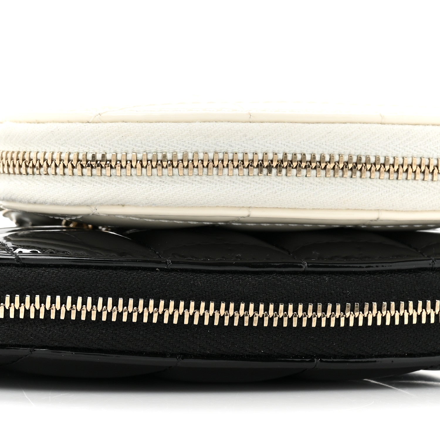 Chanel Patent Calfskin Resin Quilted CC Heart Clutch With Chain Black 13 of 16