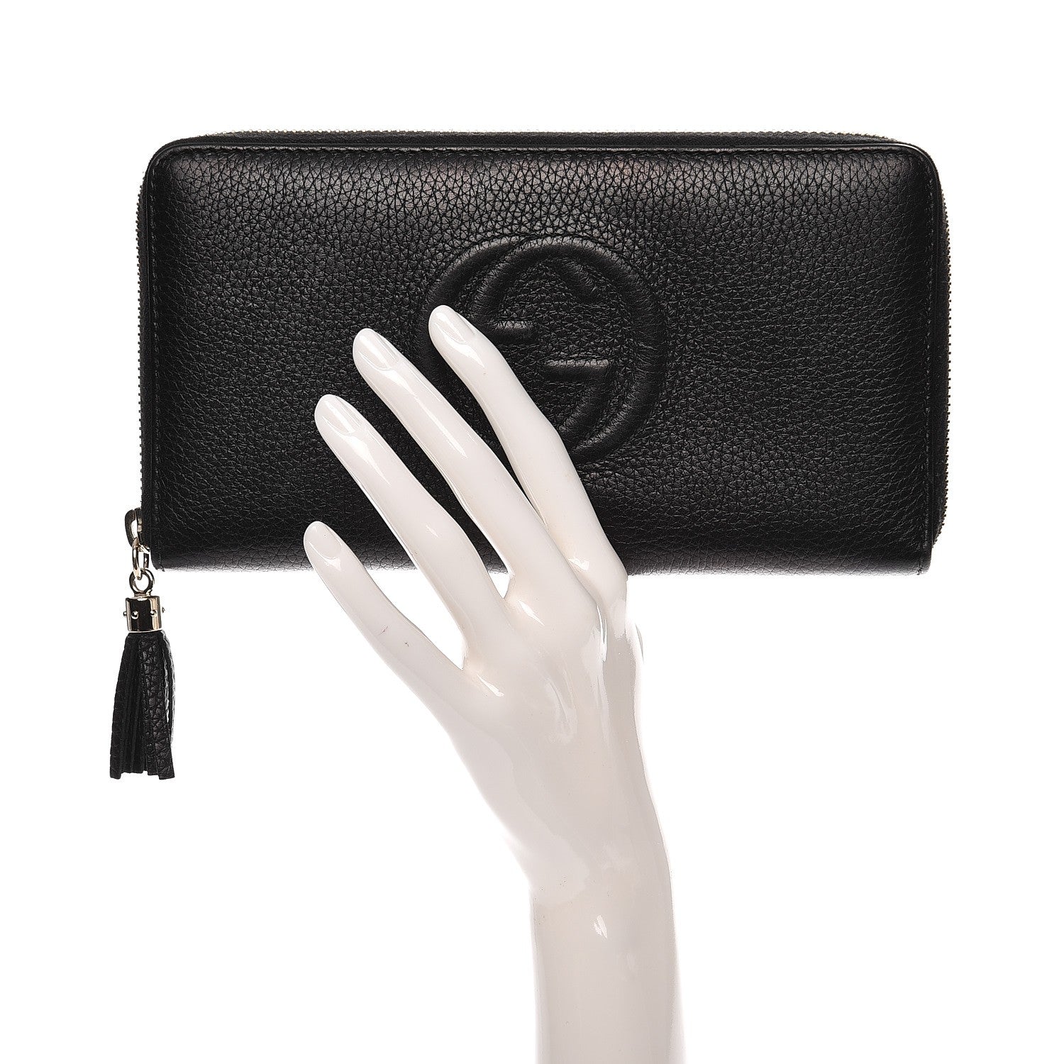 Gucci Calfskin Soho Zip Around Wallet Black 2 of 10