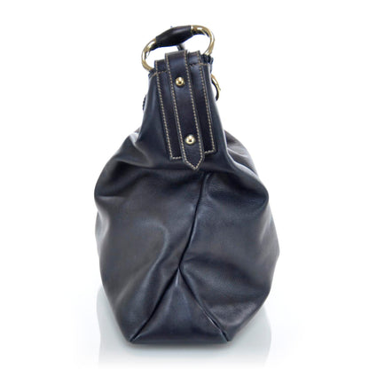 Gucci Leather Large Horsebit Chain Hobo Black 6 of 9