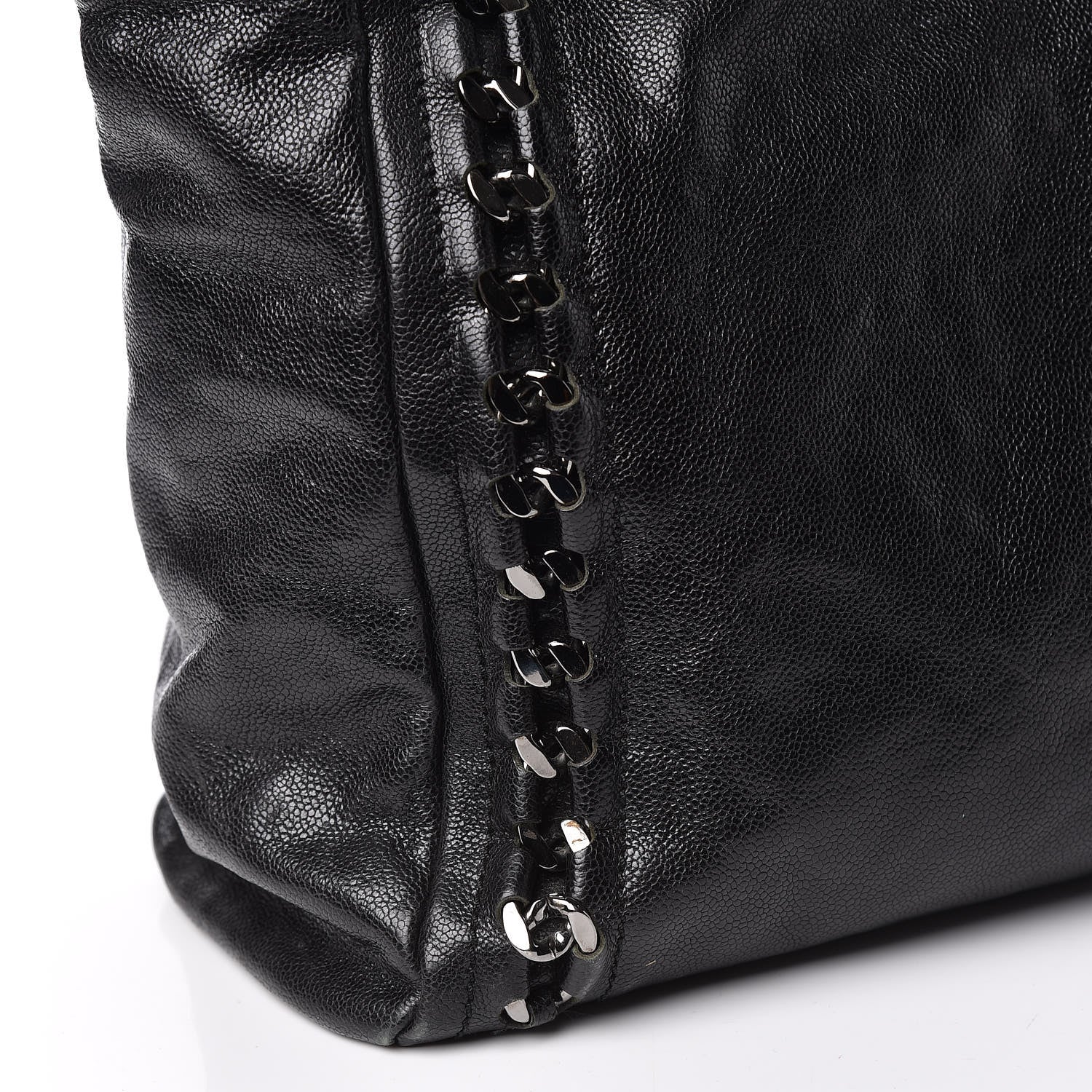 Chanel Glazed Calfskin Large Modern Chain Tote Black 12 of 27