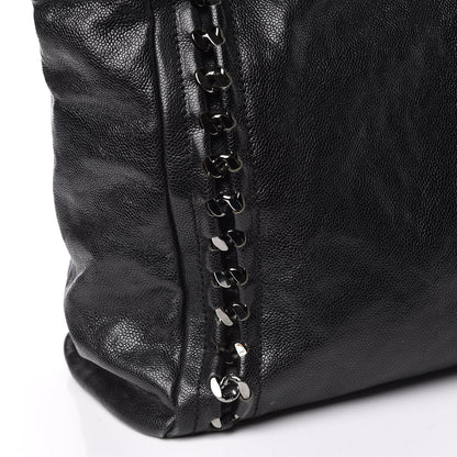 Chanel Glazed Calfskin Large Modern Chain Tote Black 12 of 27