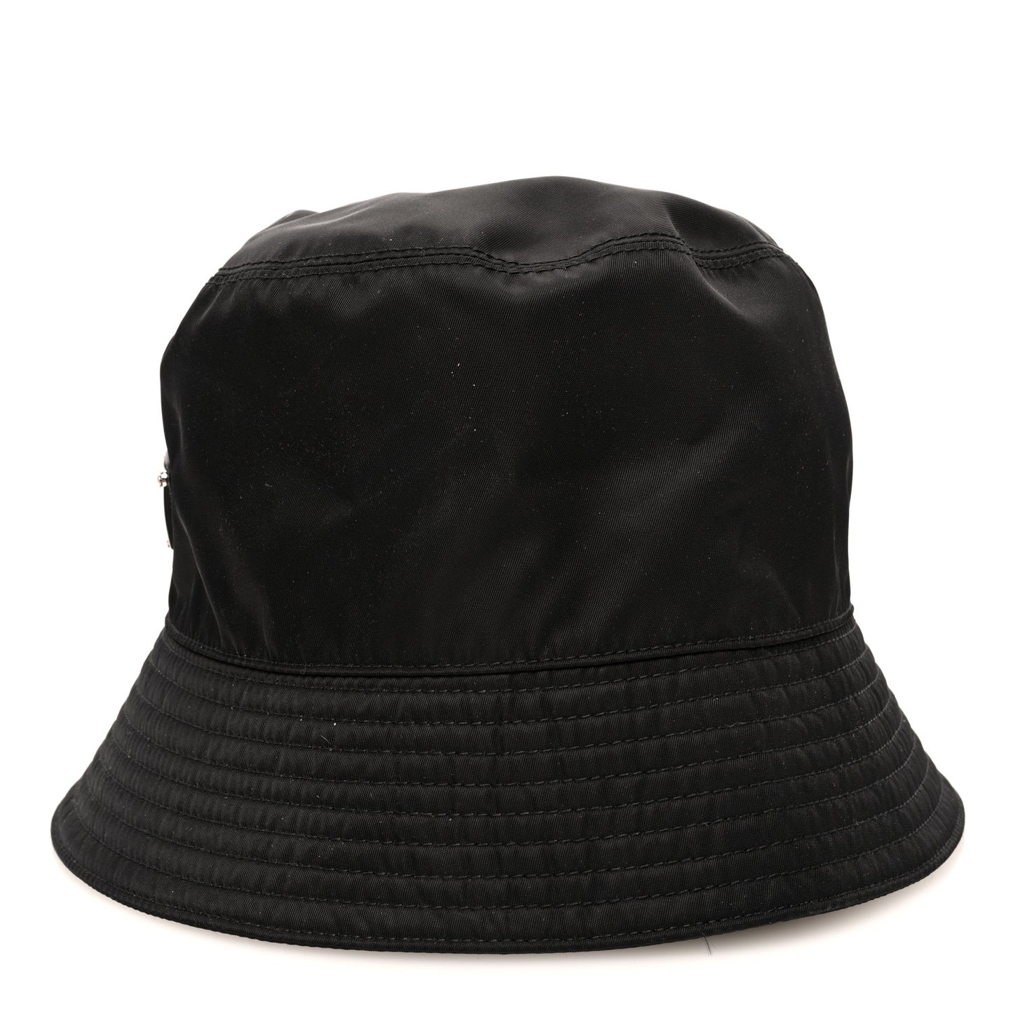 Re-Nylon Metal Triangle Logo Womens Bucket Hat M Black