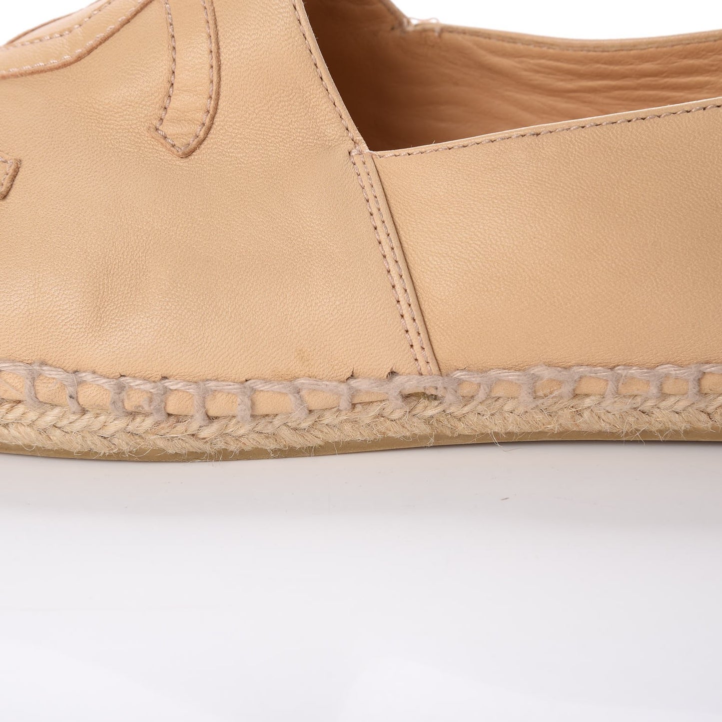 Lambskin CC Espadrilles 41 Beige Black