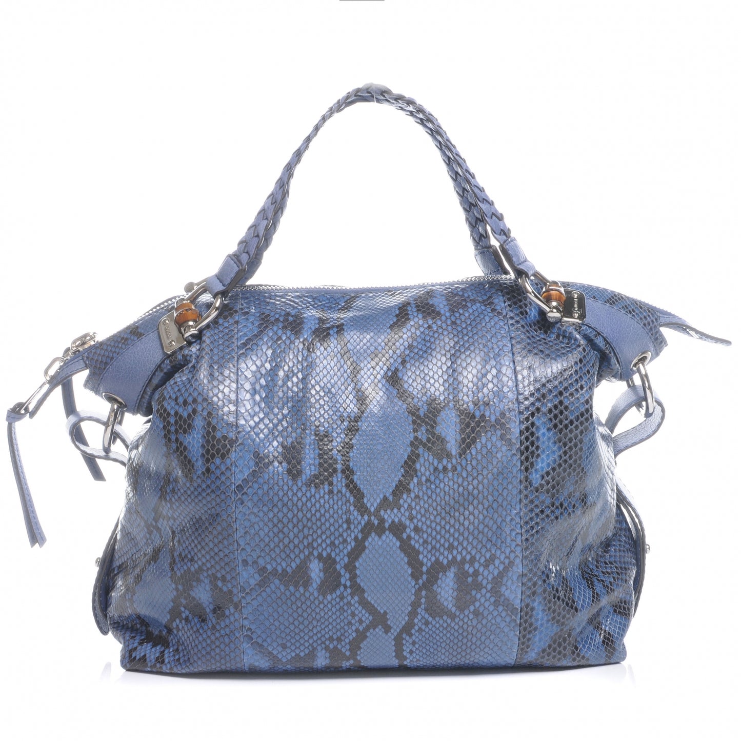 Python Bamboo Bar Large Tote Blue