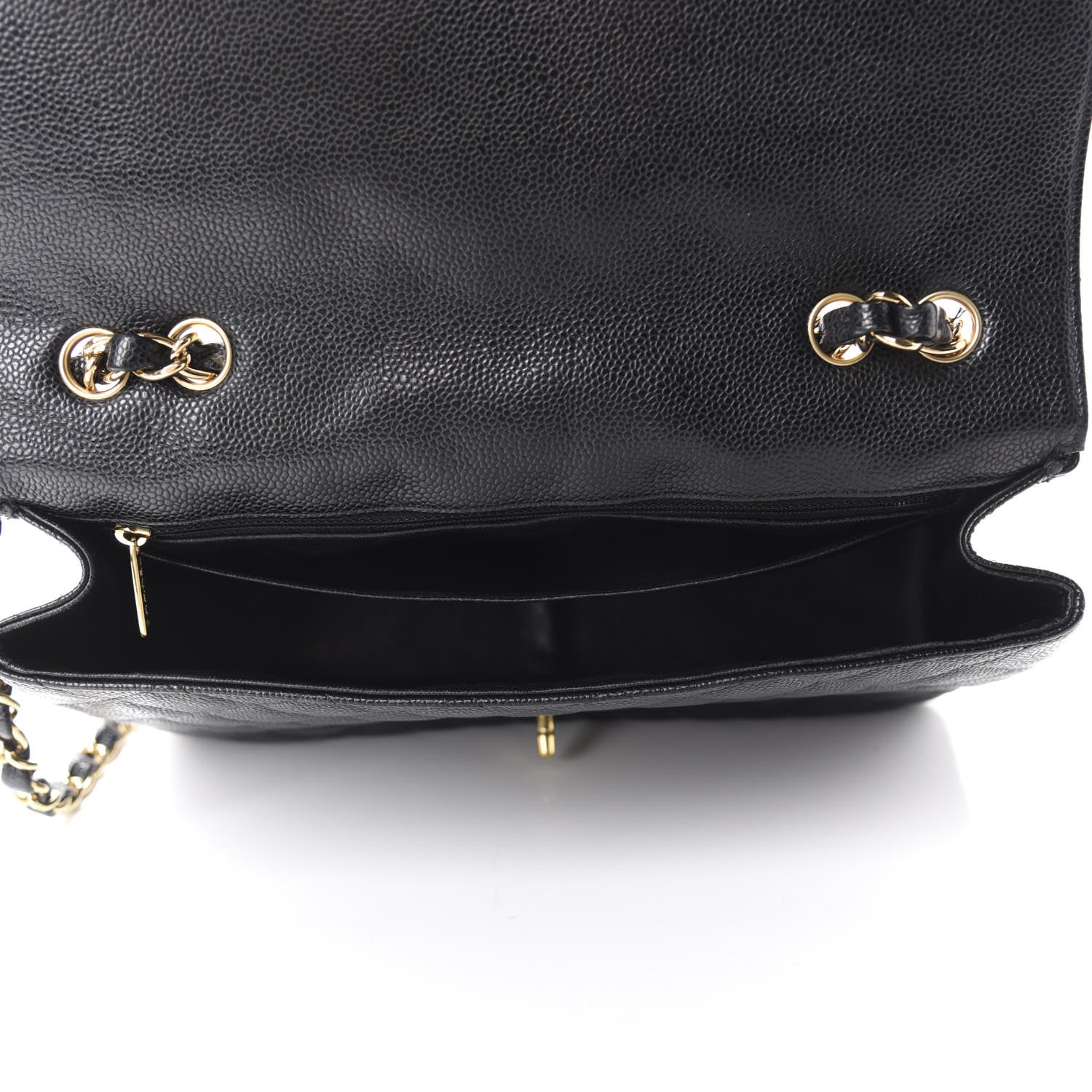Chanel Caviar Quilted Jumbo Single Flap Black 5 of 12
