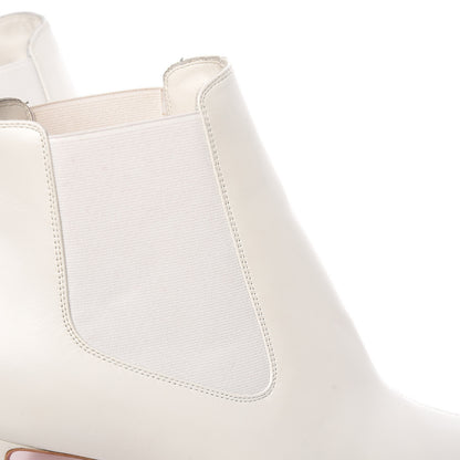 Christian Louboutin Calfskin Antispecchio Superchen 70 Booties 38 Snow Silver 9 of 16