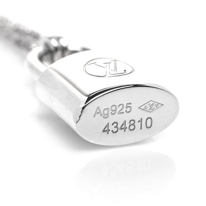 Louis Vuitton Sterling Silver Lockit Necklace 4 of 4
