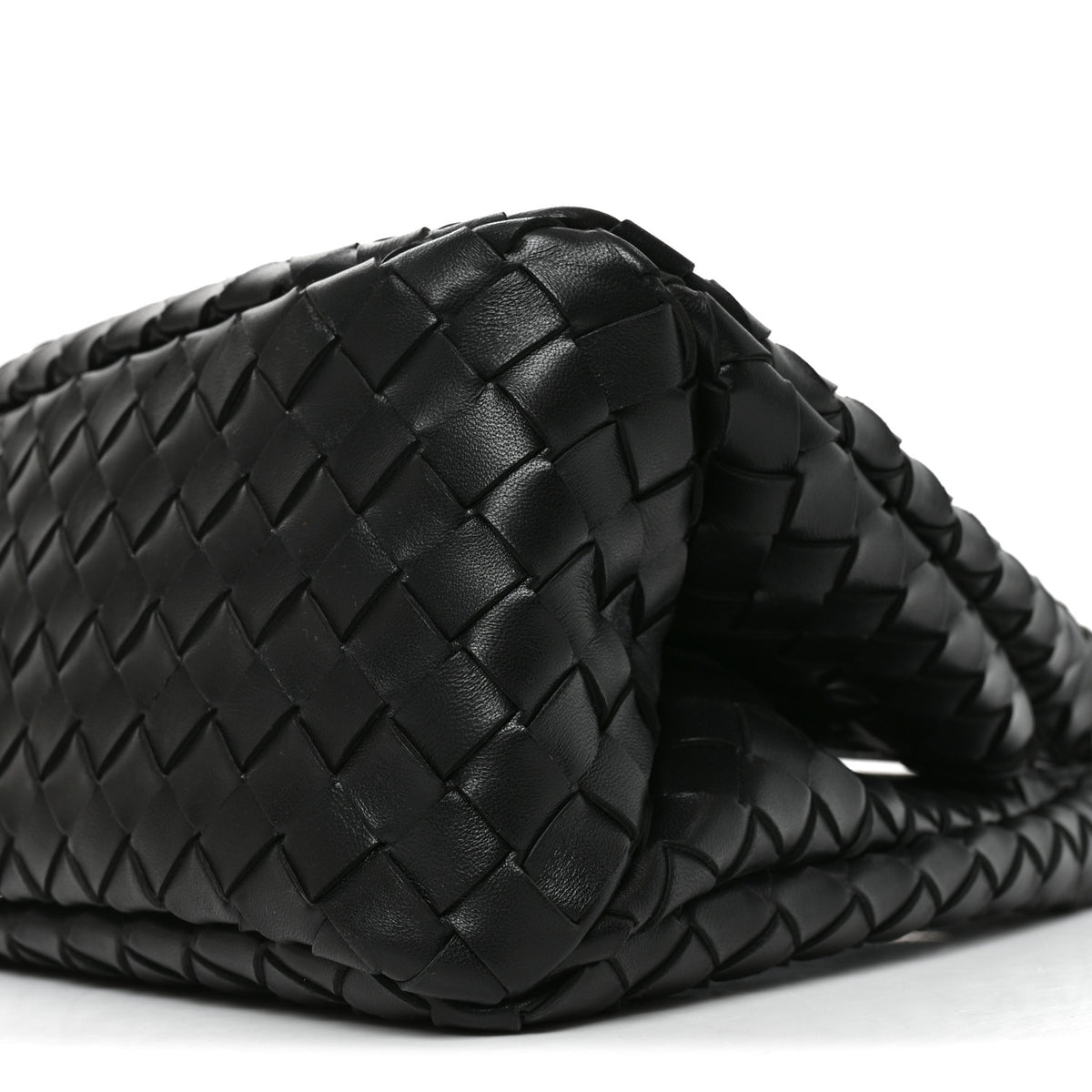 Nappa Intrecciato Small Campana Shoulder Bag Black