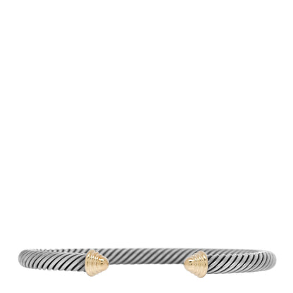 David Yurman Sterling Silver 14K Yellow Gold 5mm Cable Classics Bracelet 1 of 3