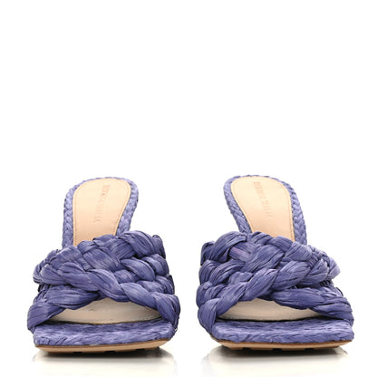 Bottega Veneta Raffia Twisted Intrecciato Stretch Mule Sandals 39 Lavender 2 of 7