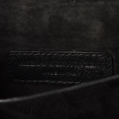 Alexander McQueen Grained Calfskin Small Insignia Flap Black 6 of 7