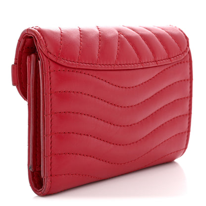 Louis Vuitton Calfskin New Wave Compact Wallet Rouge 3 of 10