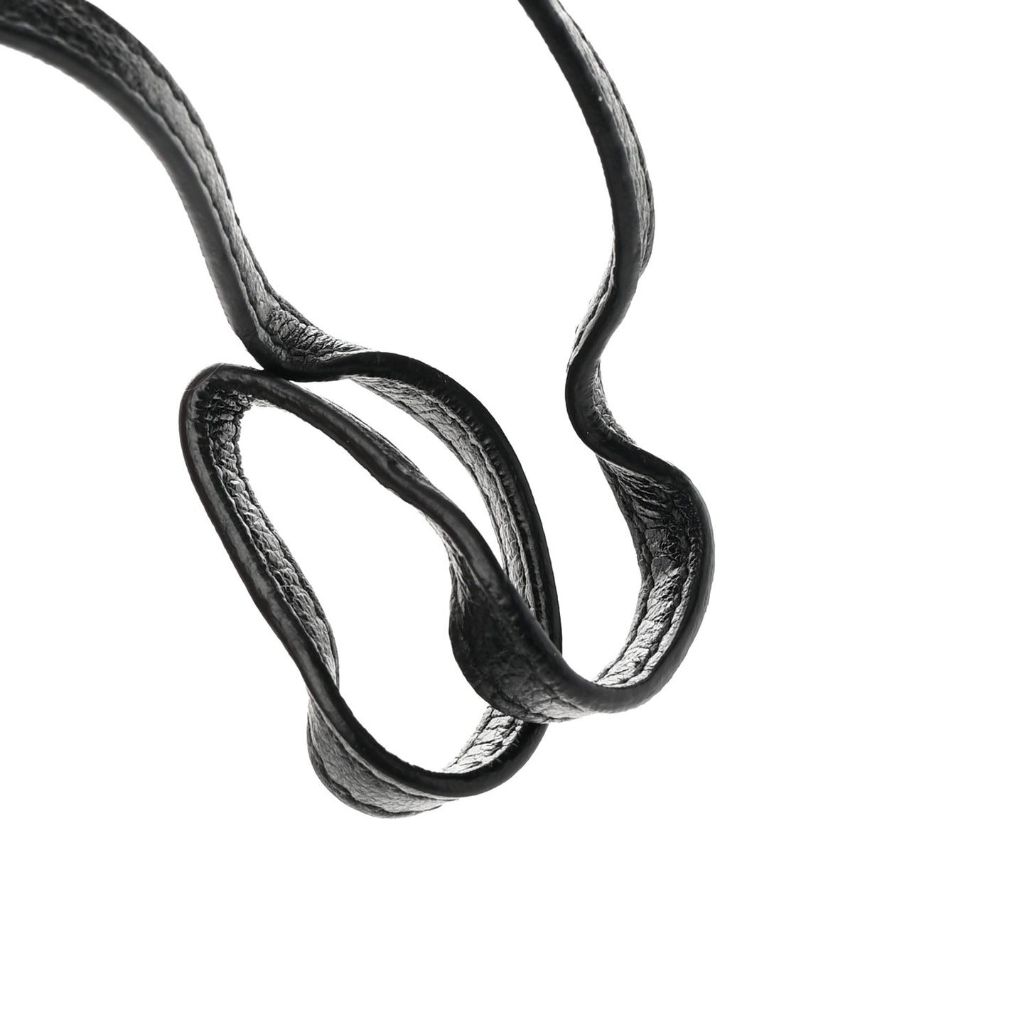 Glace Calfskin Embossed Secchiello Bucket Bag Black