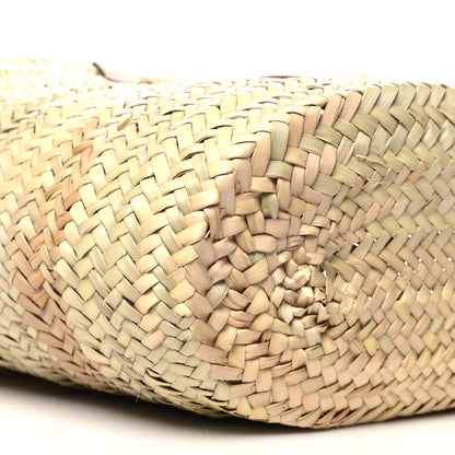 Celine Raffia Calfskin Triomphe Medium Panier Tan 8 of 9