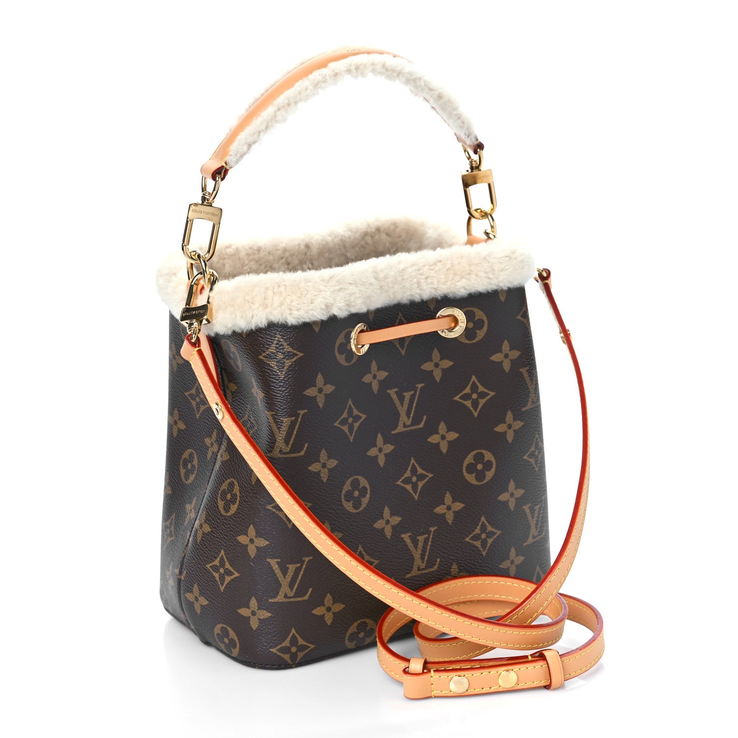 Louis Vuitton Monogram Shearling Cozygram Neonoe BB 3 of 9