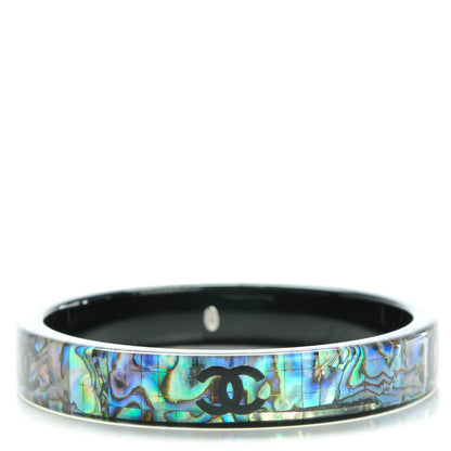 Chanel Resin Mother Of Pearl CC Bangle 1 of 5