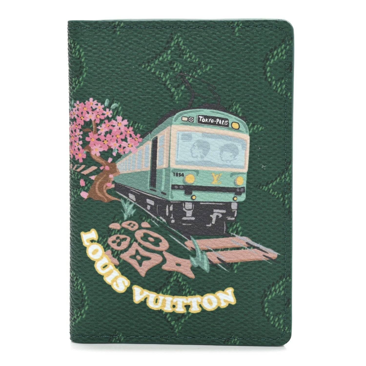 Louis Vuitton Monogram Paris Tokyo Pocket Organizer Green 1 of 7