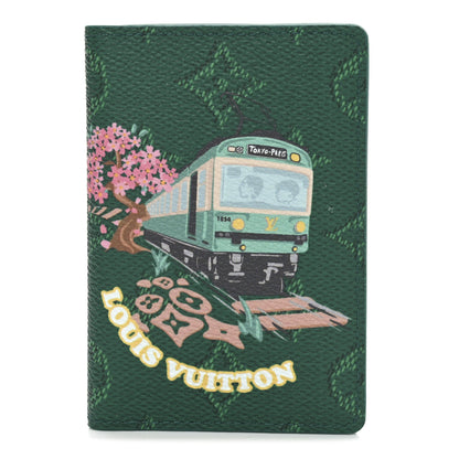 Louis Vuitton Monogram Paris Tokyo Pocket Organizer Green 1 of 7