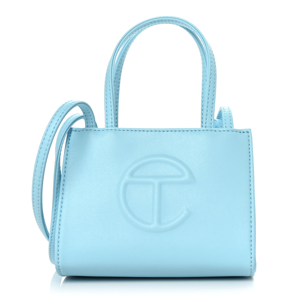 Telfar Vegan Leather Small Shopping Bag Pool Blue 1 of 8